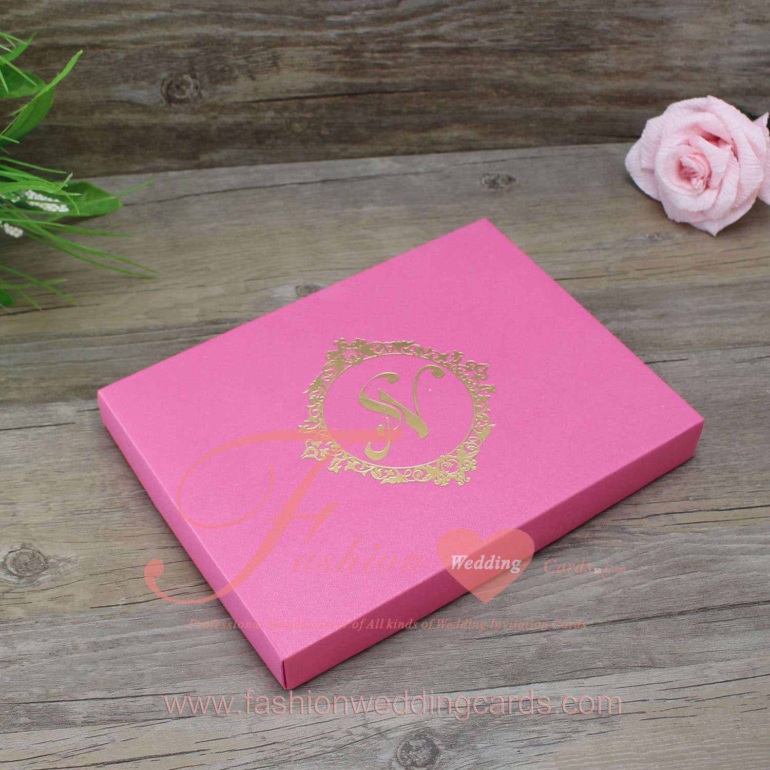 Customized Silk Folio Boxed Wedding Invitations